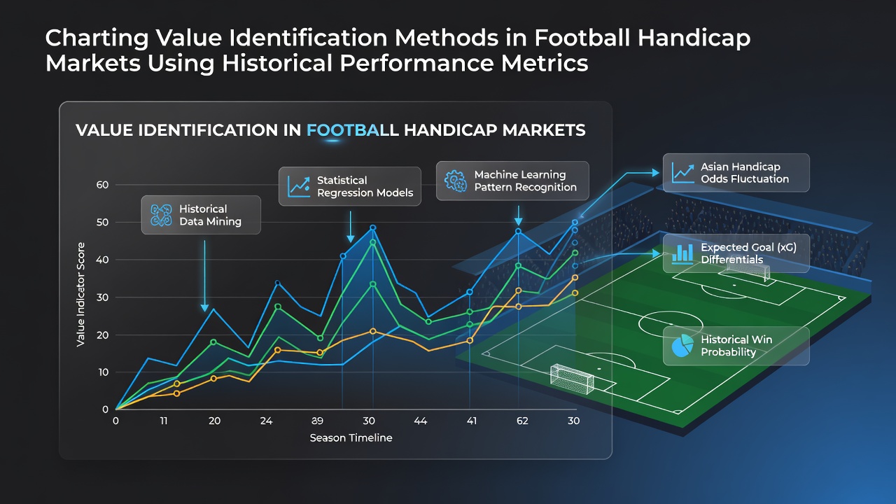 Chart displaying historical performance metrics overlaid on football handicap market trends