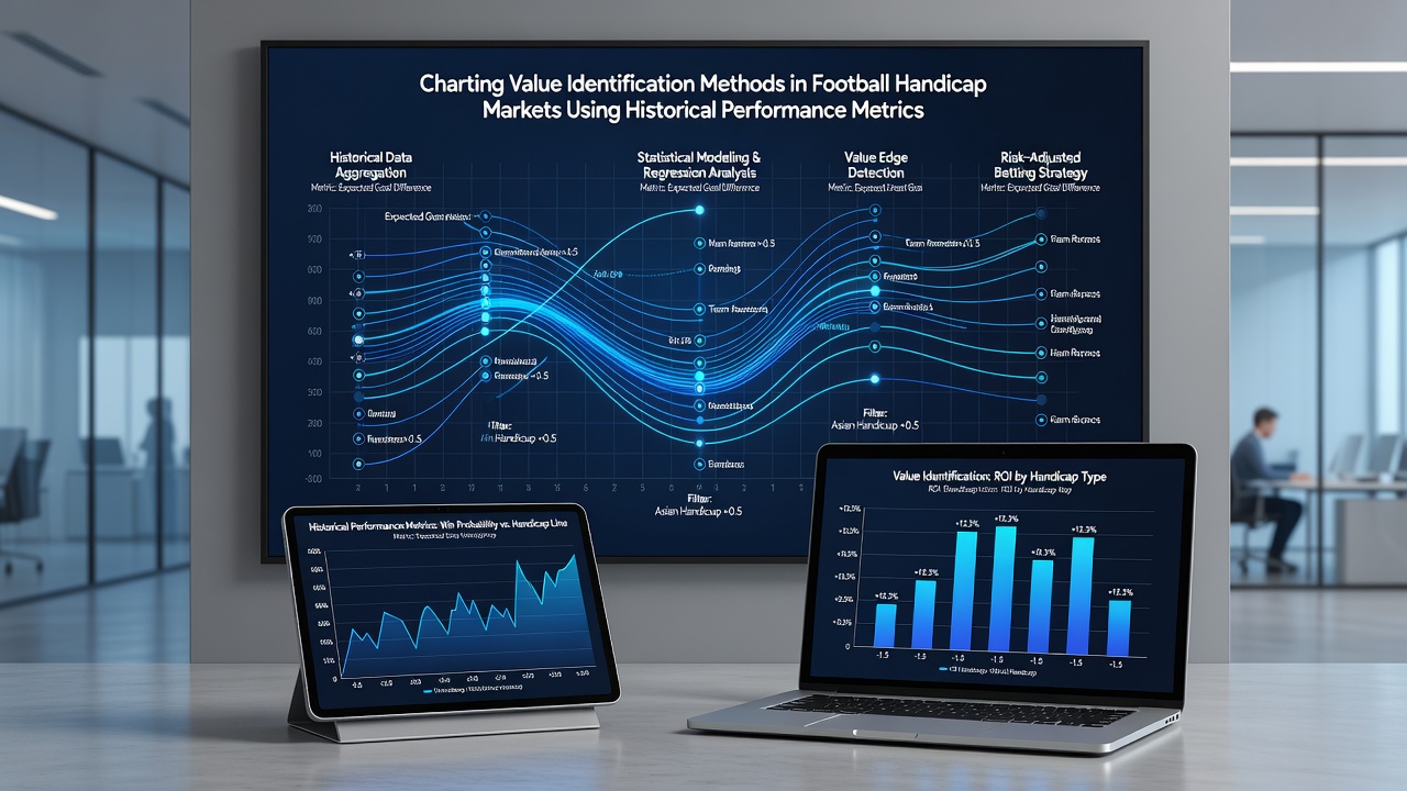Graph illustrating value identification through performance metrics in football handicaps