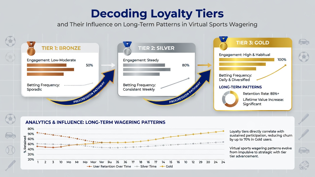 Data visualization of tier progression and long-term wagering frequency trends