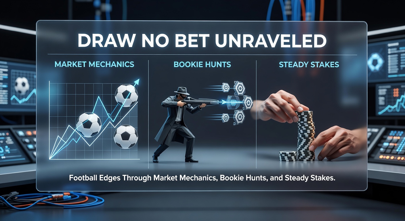 Football pitch during a tense match with overlaid betting odds displaying Draw No Bet options, highlighting market dynamics in action