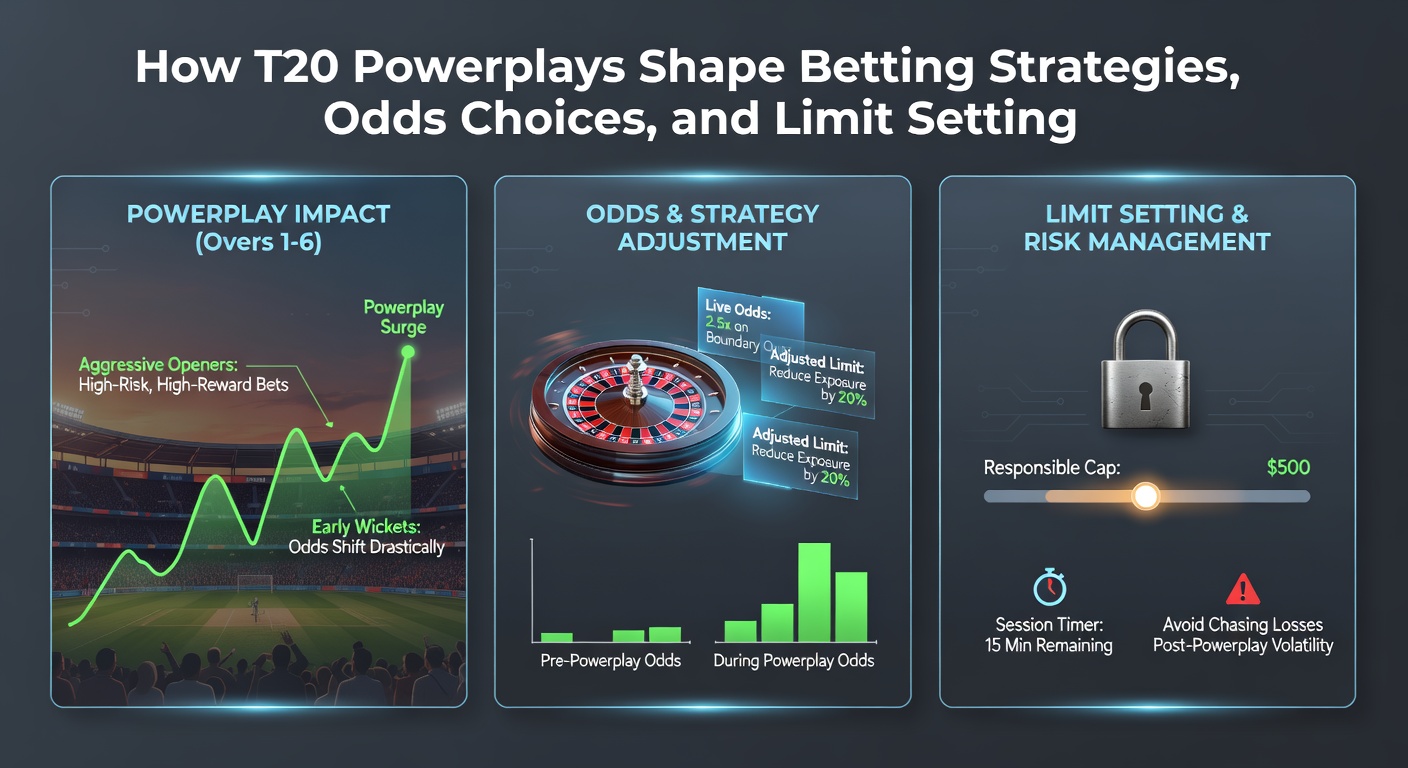 Dynamic T20 cricket powerplay action with batsmen aggressively attacking bowlers under fielding restrictions