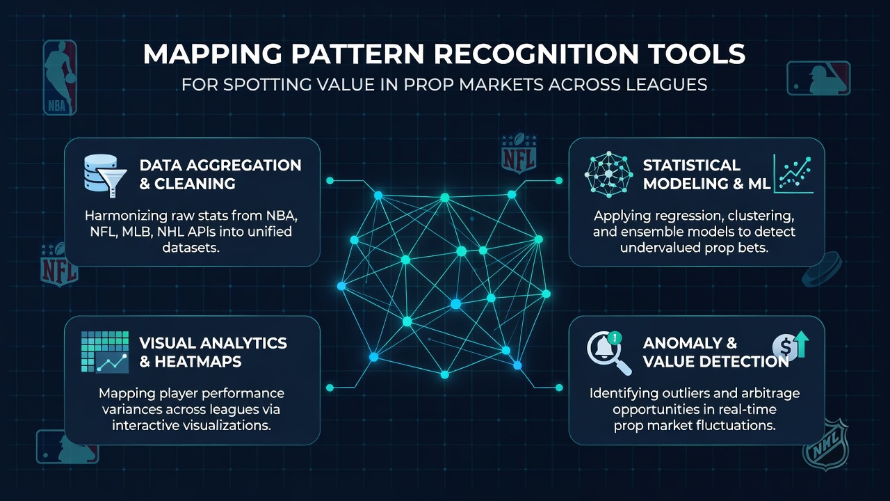 Dashboard interface displaying cross-league prop market analysis with highlighted value indicators