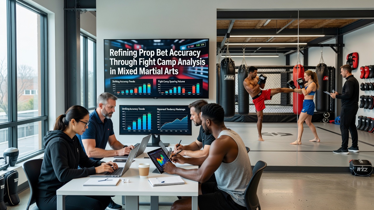 MMA fighters engaged in intense sparring sessions during a training camp