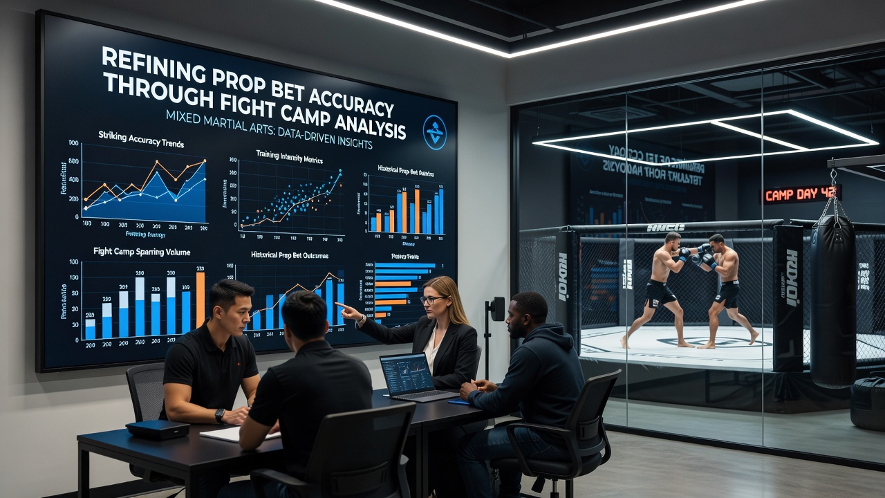 Detailed breakdown charts showing MMA performance metrics linked to training camp variables