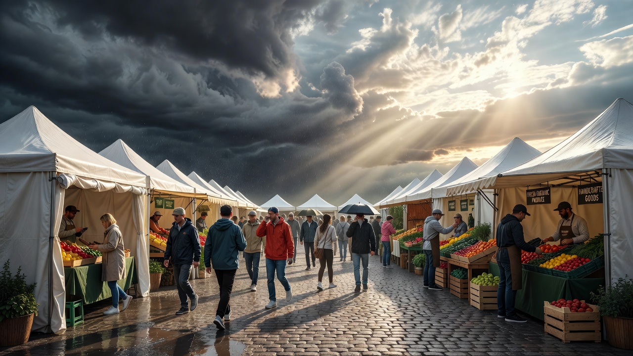 Live betting adjustments during changing weather at an outdoor sports event